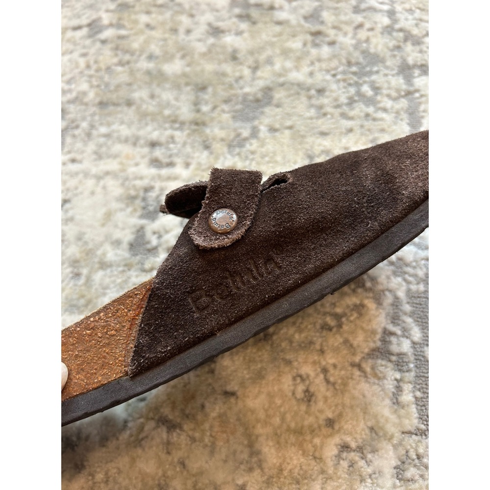 Birkenstock Boston Betula Suede Mocha Slip On Clogs Sandals size 39 8-8.5W - Picture 6 of 8